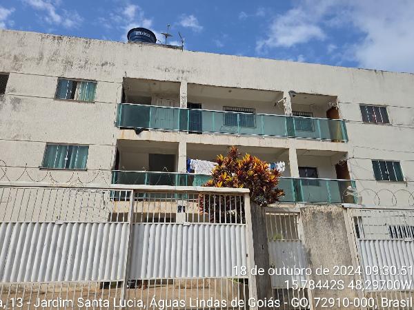 Apartamento em Águas Lindas de Goiás, Jardim Santa Lucia, Rua Sucupira, N. Sn, Apto 102, Lt 11, Qd 38, GO. Área: 52.82m2
