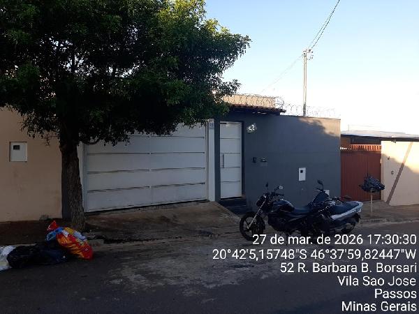 Casa em Passos, Vila Sao Jose, Rua Barbara Baldini Borsari, N. 52, Lt 18 Qd H, MG. Área: 57.2m2