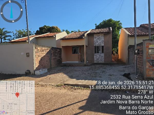 Casa em Barra do Garças, Jardim Nova Barra Do Garcas, Rua Serra Azul, N. Sn, Quadra 196  Lote 25, MT. Área: 54m2