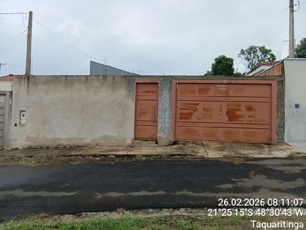 Casa em Taquaritinga, Jardim Dos Ipes, Calcadao Daniel Baldassa, N. 54, Lt 03  Qd 02, SP. Área: 61.28m2