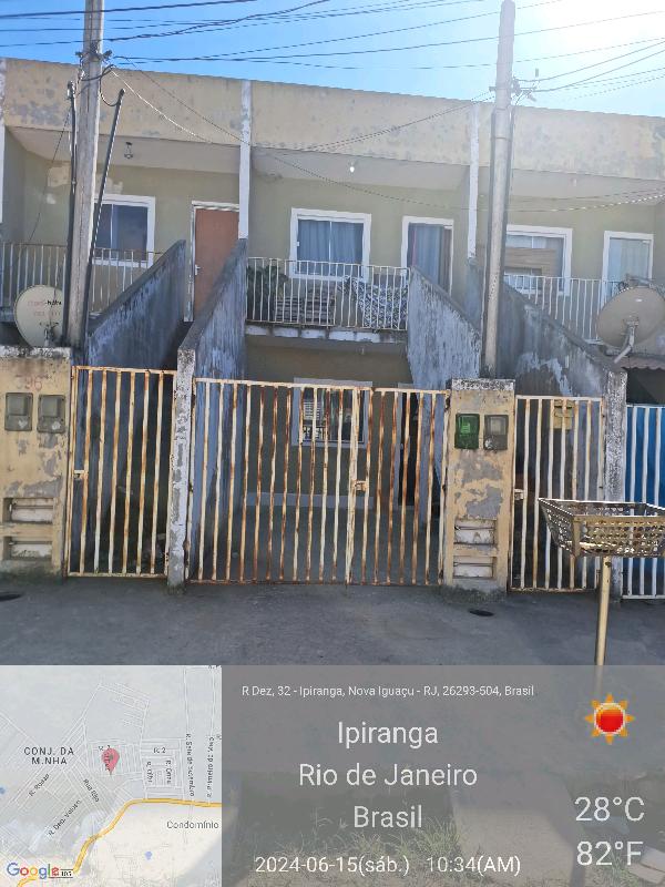 Casa em Nova Iguaçu, Ipiranga, Rua Dois, N. 392, Apto ., Cs 03 Lt 36 Qd I, RJ. Área: 36.65m2