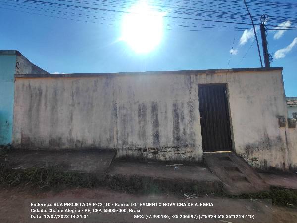 Casa em Chã de Alegria, Lot Nova Cha De Aleg, Rua Projetada (Rua 22), N. 10, Qd X Lt 10, PE. Área: 48.09m2