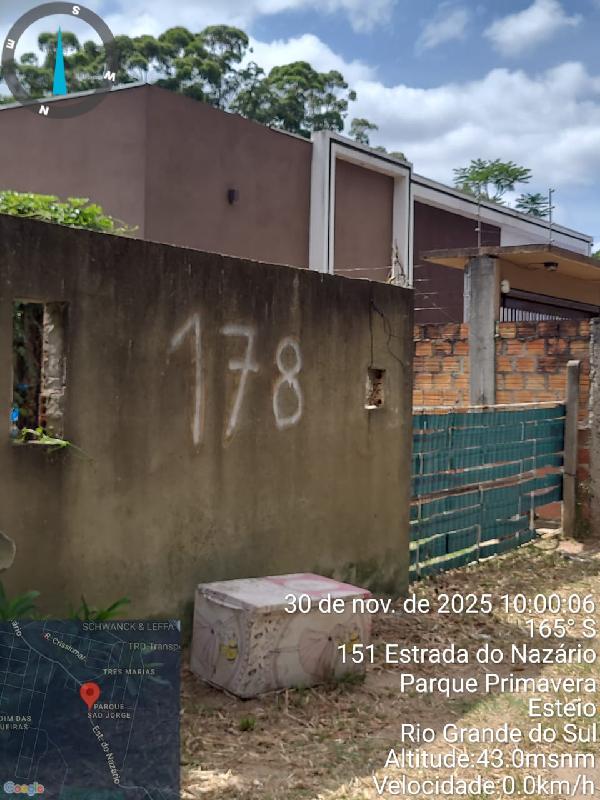 Terreno em Esteio, Parque Primavera, Estrada Passo Do Nazario, N. 16,, RS. Área: 174.48m2
