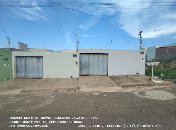 Casa em Caldas Novas, Residencial Lago De Cristal, Rua Rua 05, N. 68, Qd 06 Lt 05a, GO. Área: 69.94m2