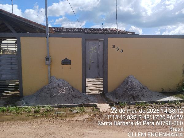 Casa em Santa Bárbara do Pará, Centro, Rodovia Augusto Meira Filho, N. Sn, Lt 333 Qd 11, PA. Área: 56.81m2