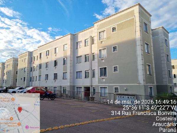 Apartamento em Araucária, Costeira, Rua Minas Gerais, N. 985, Apto 207, Bloco 13, 2º Pavimento  Vaga 455, PR. Área: 46.23m2