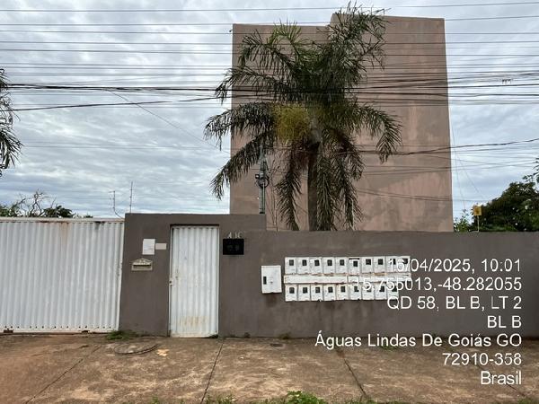 Apartamento em Águas Lindas de Goiás, Parque Da Barragem Setor 12, Quadra 58 Conjunto A, N. Sn, Apto 302, Bl C, Lt 02 Rua27, GO. Área: 61.48m2