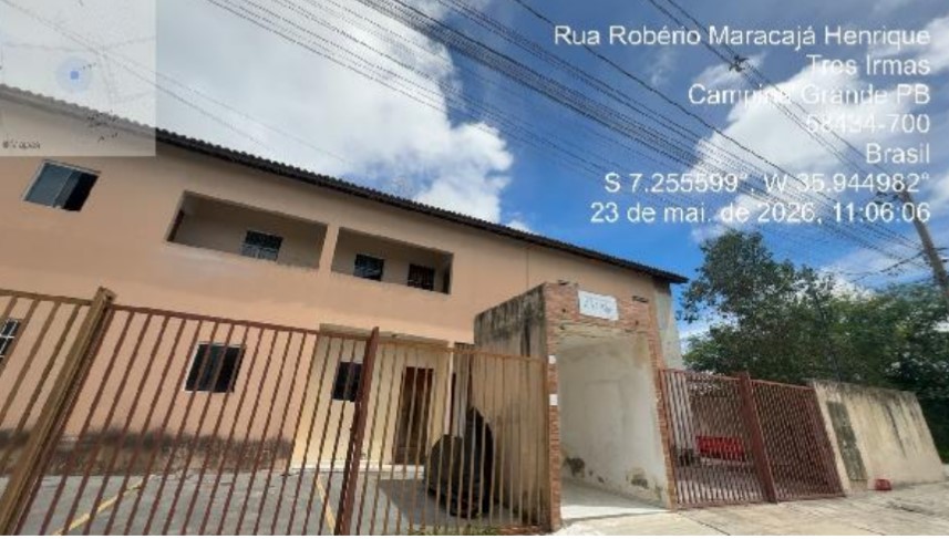 Apartamento em Campina Grande, Tres Irmas, Rua Roberio Maracaja Henrique, N. 26, Apto 002, PB. Área: 54.99m2