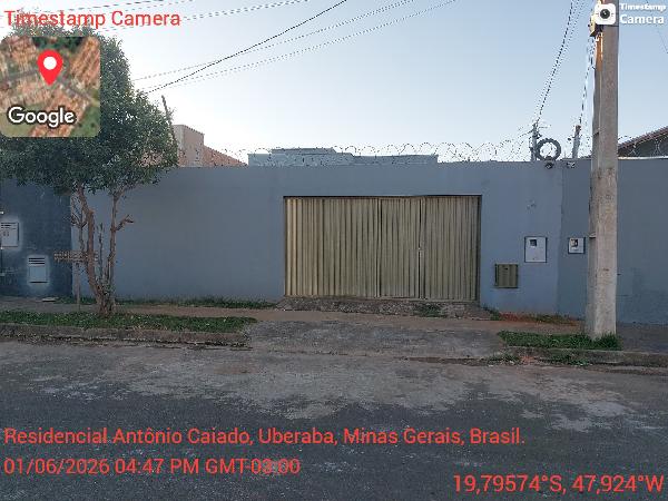 Casa em Uberaba, Loteamento Antonio Caiado, Rua Maria Aparecida Dias, N. 56, Lt 14 Qd R, MG. Área: 51.6m2