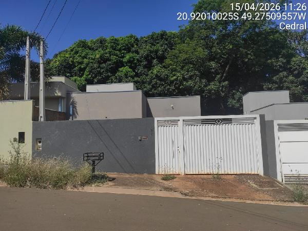 Casa em Cedral, Residencial Bela Aurora, Rua Reinaldo Bottino, N. 801, Lt 03 Qd C, SP. Área: 43.43m2