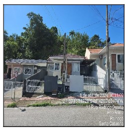 Casa em Palhoça, Bela Vista, Rua Jose Cosmo Pamplona, N. 107, Ud 02 Lt 09 Qd 05, SC. Área: 48.78m2
