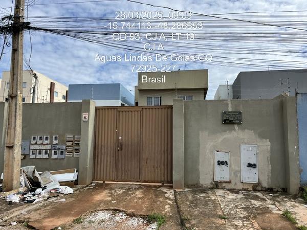 Apartamento em Águas Lindas de Goiás, Parque Da Barragem Setor 11, Rua Rio Verde, N. Sn, Apto 202, Qd 93, Lt 23-C, Cj B, Setor 11, GO. Área: 54.64m2