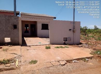 Casa em Planaltina, Setor Aeroporto (mutirao), Rua 01, Qd 14 Lt 38-A Un Nc, GO. Área: 57.63m2