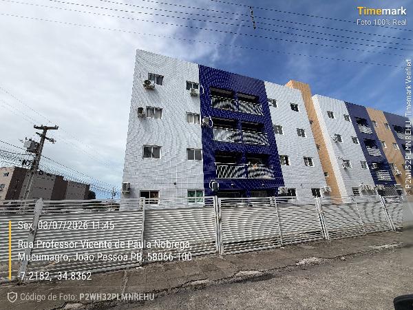 Apartamento em João Pessoa, Mucumagro, Rua Professor Vicente De Paula Nobrega, N. 51, Apto 403, Bl B, PB. Área: 46.95m2