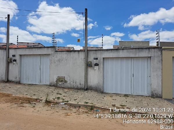 Casa em Horizonte, Vertente, Adalgizo Martins De Oliveira, N. 269, Cs A, CE. Área: 60.63m2