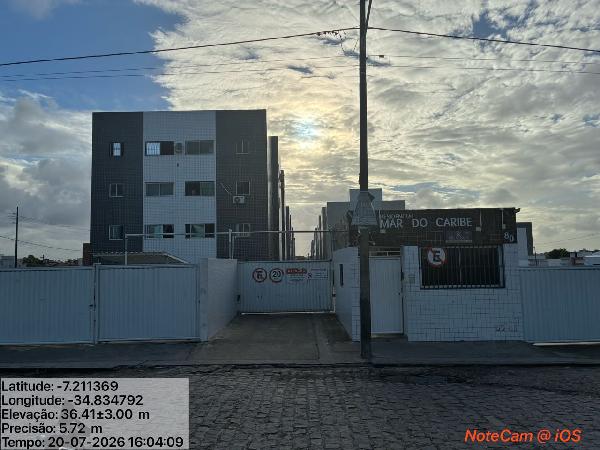 Apartamento em João Pessoa, Paratibe, Rua Francisco De Assis Dias, N. 80, Apto 103, Bl 02 Terreo, PB. Área: 43.24m2