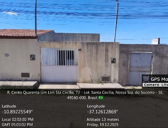 Casa em Nossa Senhora do Socorro, Santa Cecilia, Rua 141, N. 41,  Lt 422 - A   Qd Hi, SE. Área: 68.75m2