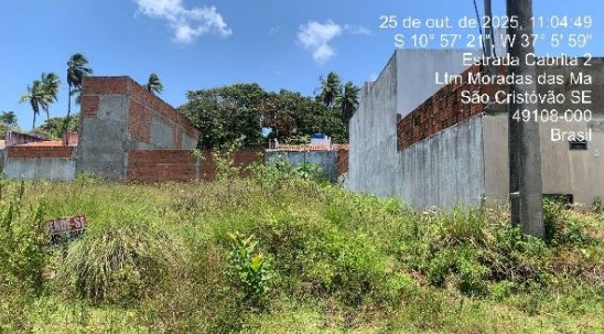 Terreno em São Cristóvão, Romualdo Prado, Rua H, N. 14 B, Qd A, SE. Área: 125m2