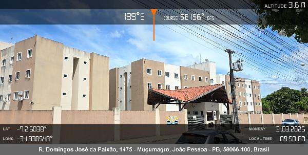 Apartamento em João Pessoa, Mucumagro, Rua Domingos Jose Da Paixao, N. 1460, Apto 205, Bl F, PB. Área: 46.3m2