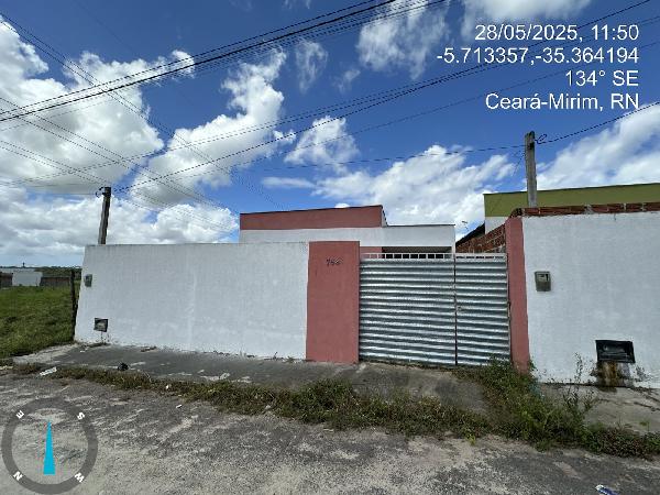 Casa em Ceará-Mirim, Massaranduba, Rua Adoniran Barbosa, N. 758, Lt 1778 Qd 51, RN. Área: 60.53m2
