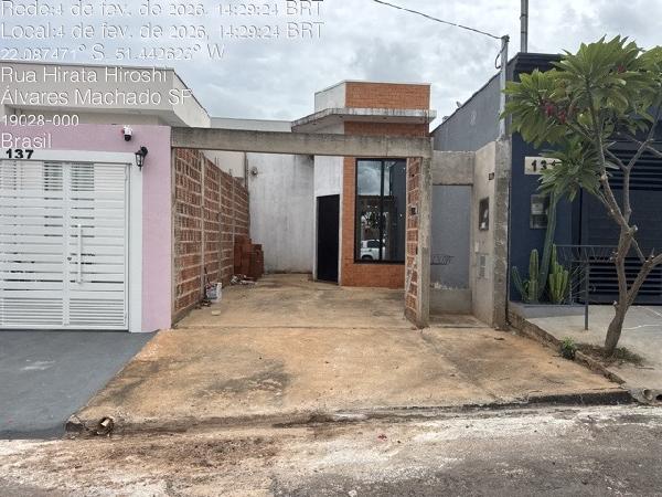 Casa em Álvares Machado, Parque Residencial União, Rua Hirata Hiroshi, N. 135, Lot 14b, SP. Área: 50.79m2