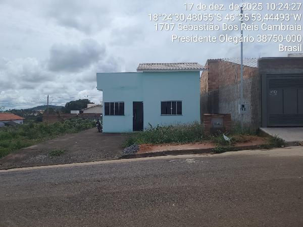 Casa em Presidente Olegário, Residencial Ibiza, Rua SebastiÃO Dos Reis Cambraia, N. Sn, Lote 168 Quadra 14 Setor 11, MG. Área: 52.37m2