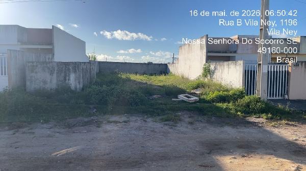 Terreno em Nossa Senhora do Socorro, Jardim Vila Ney, Rua B, N. 230, Qd 4 Lt 13 Loteamento Jardim Vila Ney, SE. Área: 125m2 Terreno em Nossa Senhora do Socorro, Jardim Vila Ney, Rua B, N. 230, Qd 4 Lt 13 Loteamento Jardim Vila Ney, SE. Área: 125m2