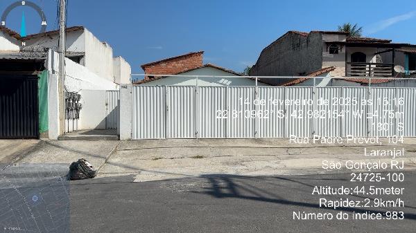 Casa em São Gonçalo, Laranjal, Rua Padre Prevot, N. 162, Cs Base, Lt 20, Qd 70, RJ. Área: 30.19m2