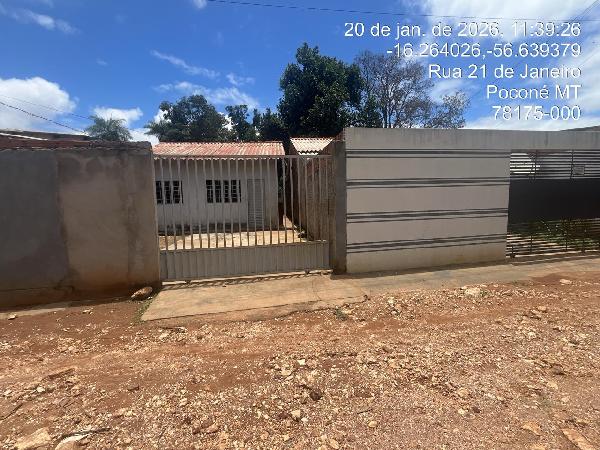Casa em Poconé, Jurumirim, Rua 21 De Janeiro, N. Sn, Lt 2b, MT. Área: 63.15m2