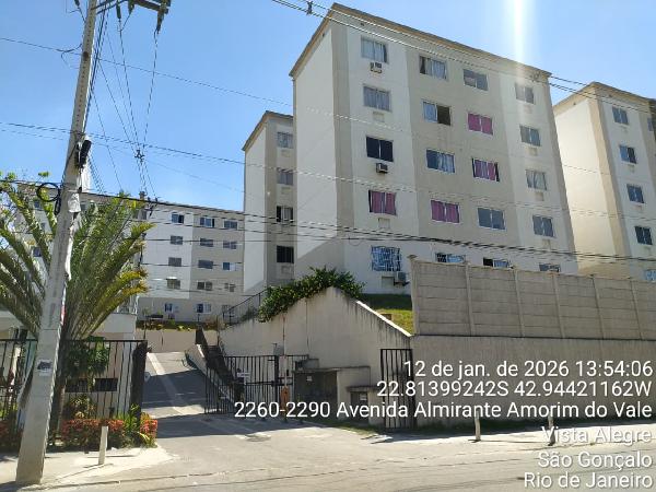 Apartamento em São Gonçalo, Monjolos, Estrada Joao De Abreu, N. 214, Apto 304, Bl 04, RJ. Área: 48.74m2