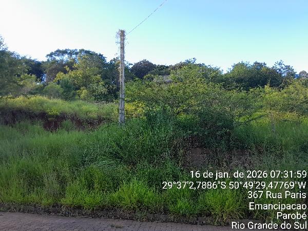 Terreno em Parobé, Emancipação, Rua Paris, N. Sn, Lote12, D12, RS. Área: 323.92m2