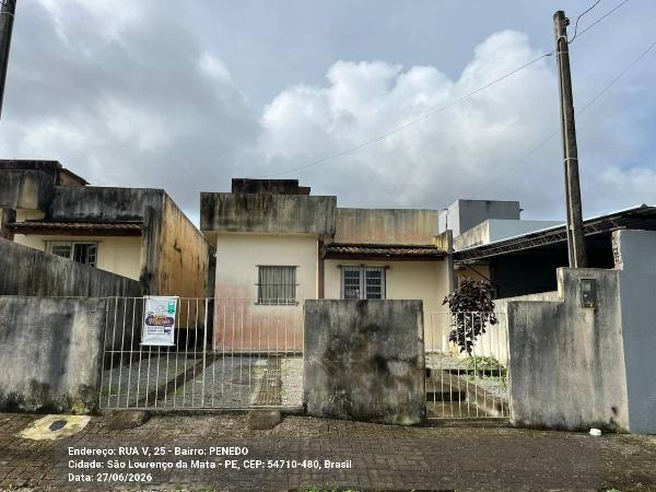 Casa em São Lourenço da Mata, Penedo, Rua C, N. Sn, Qd C Lt 01 Cs 02, PE. Área: 48.83m2