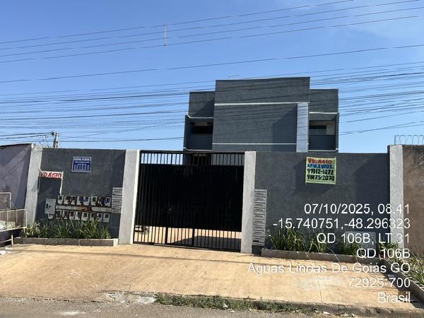 Apartamento em Águas Lindas de Goiás, Parque Da Barragem Setor 10, Quadra 111, N. Sn, Apto 102, Lt 29, Cj A, Setor 10, Rua 09, GO. Área: 50.6m2