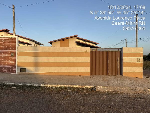 Casa em Ceará-Mirim, Centro, Avenida LourenÇO Paiva, N. 1023, Lote N.17, Quadra 6b, RN. Área: 45.16m2