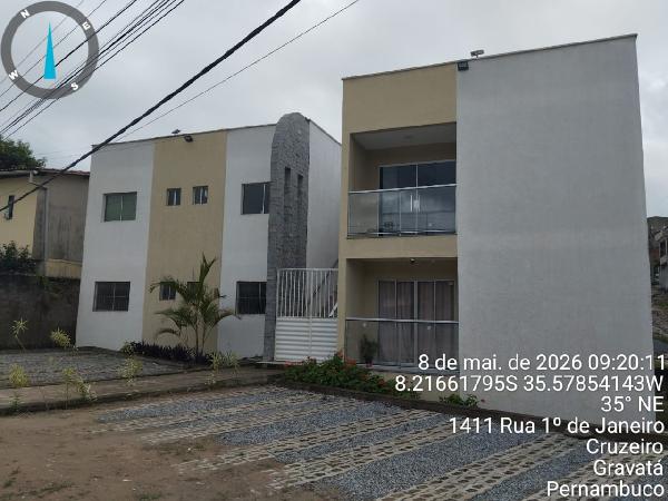 Apartamento em Gravatá, Cruzeiro, Rua Primeiro De Janeiro, N. 1411, Apto 01, Qd L Lt 40a, PE. Área: 51.88m2