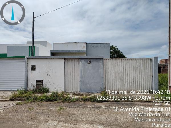 Casa em Massaranduba, Rodovia Br 230 Km 14, Rua Projetada 10, N. 14, Lote 15 Quadra L, PB. Área: 52.31m2