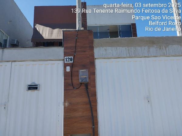 Casa em Belford Roxo, Sao Vicente, Rua Tenente Raymundo Feitosa Da Silva, N. 120, Lt 14 Qd 139, RJ. Área: 72.32m2