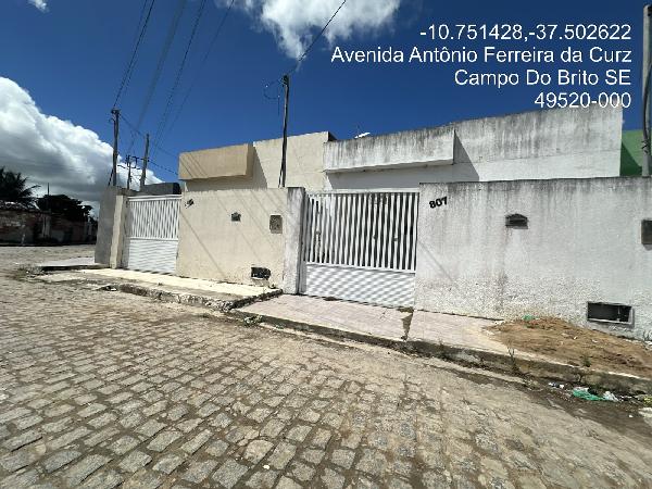 Casa em Campo do Brito, Centro, Rua Antonio Ferreira Da Cruz, N. 807, Lt 08, SE. Área: 69.84m2