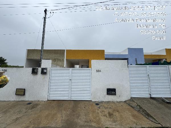 Casa em Itabaiana, Estados, Avenida Pernambuco, N. 80,, PB. Área: 54m2
