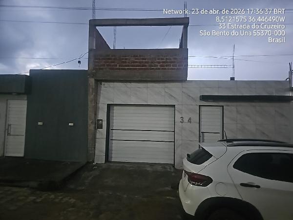 Casa em São Bento do Una, Maria Josú Almeida Cordeiro, Rua Durval Medeiros Braga, N. 34, Lote 24 Quadra G, PE. Área: 69.88m2