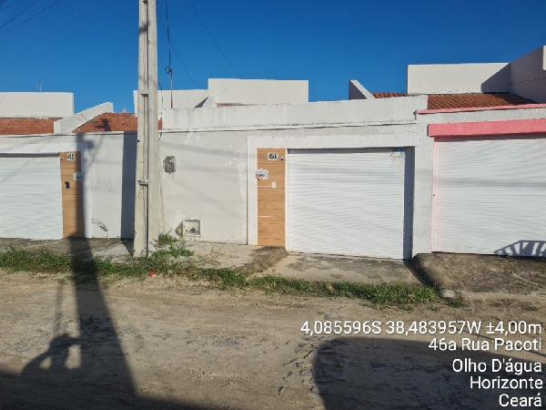 Casa em Horizonte, Olho D'agua, Rua Pacoti, N. 45 E, Qd 03 Lt 08, CE. Área: 76.71m2