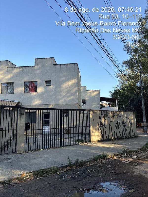 Casa em Ribeirão das Neves, Florenca, Rua Carlos Prates, N. 112, Cs 05 Lt 18 19 20 E 21 Qd 21, MG. Área: 56.1m2