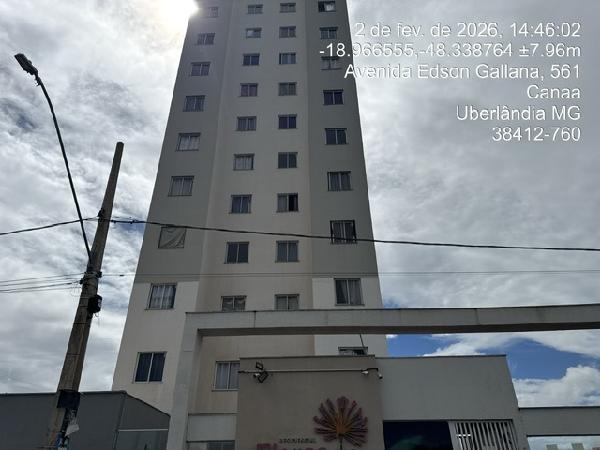 Apartamento em Uberlândia, Jardim Canaa, Avenida Edson Gallana, N. 590, Apto 1207, Pv 11, Bl A , Lt 1, Qd 9, MG. Área: 45.18m2