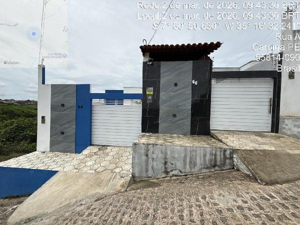 Casa em Carpina, Santo Antonio, Via Local 04, N. 54, Lt 18 Qd C, PE. Área: 64.28m2