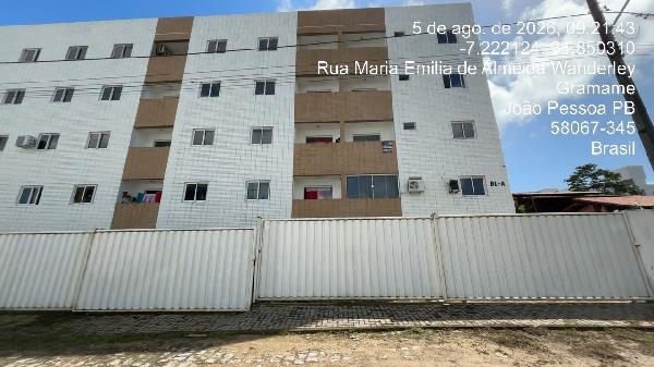 Apartamento em João Pessoa, Gramame, Rua Joaquim Alves Bezerra, N. 235, Apto 204, Bl A, PB. Área: 43.87m2