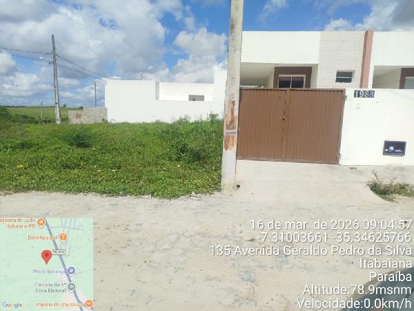 Casa em Itabaiana, Estados, Avenida SÃO Paulo, N. 198, Casa 198b Lote 09 Quadra 12, PB. Área: 53.23m2