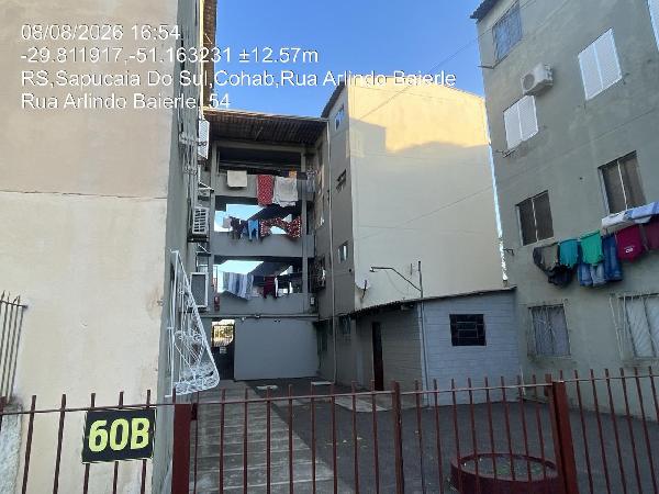 Apartamento em Sapucaia do Sul, Cohab, Rua Arlindo Baierle, N. 0, Apto 207, Bl 60, RS. Área: 38.64m2