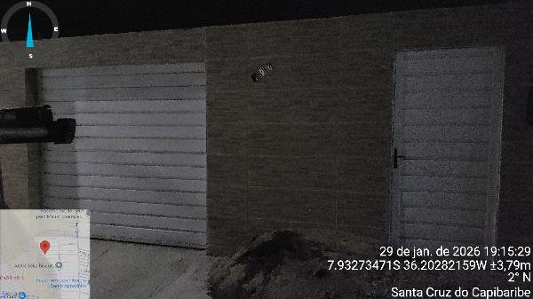 Casa em Santa Cruz do Capibaribe, Manhosa, Rua Dos Cactos (Antiga Rua Projetada 32), N. 190, Lt 12, Qd 76, Loteamento Maria Vieira, PE. Área: 60m2