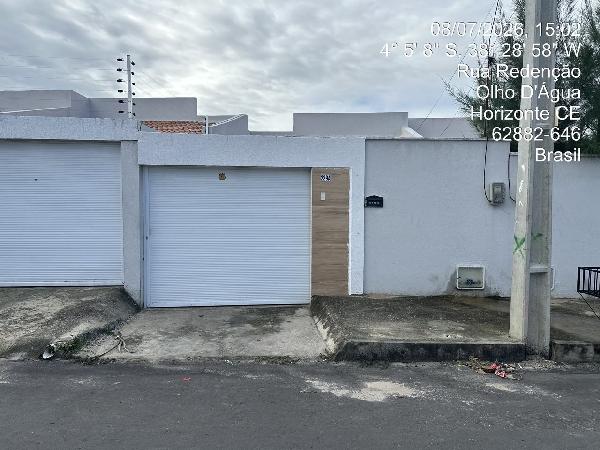 Casa em Horizonte, Olho D'agua, Rua Mulungu, N. 229a, Qd 02, CE. Área: 84.95m2