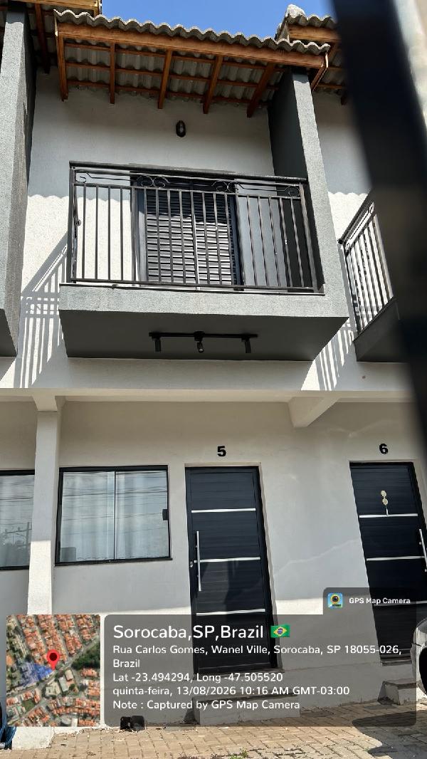 Casa em Sorocaba, Jardim Wanel Ville I, Rua Carlos Gomes, N. 300, Cs 05, SP. Área: 58.88m2